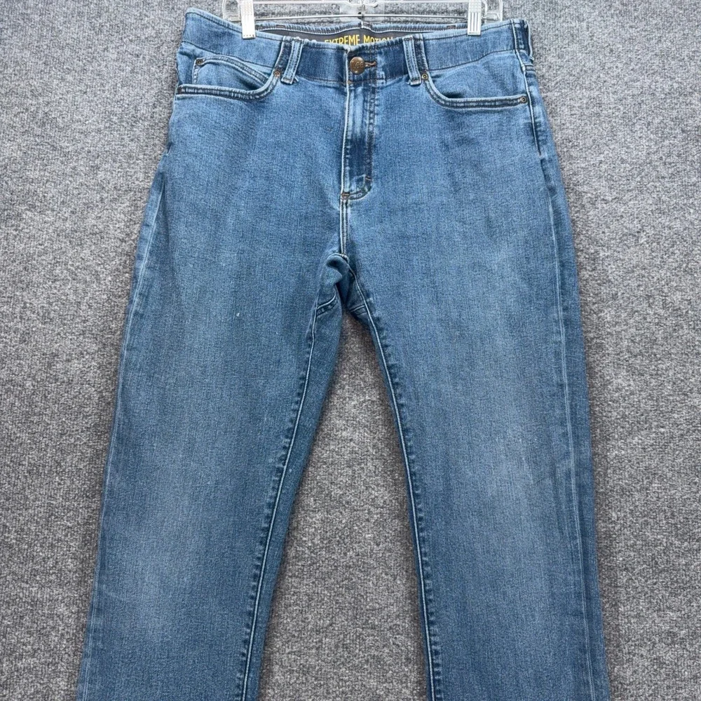 Lee Extreme Motion MVP Jeans Mens 36x34 Blue Athletic Tapered Stretch Comfort